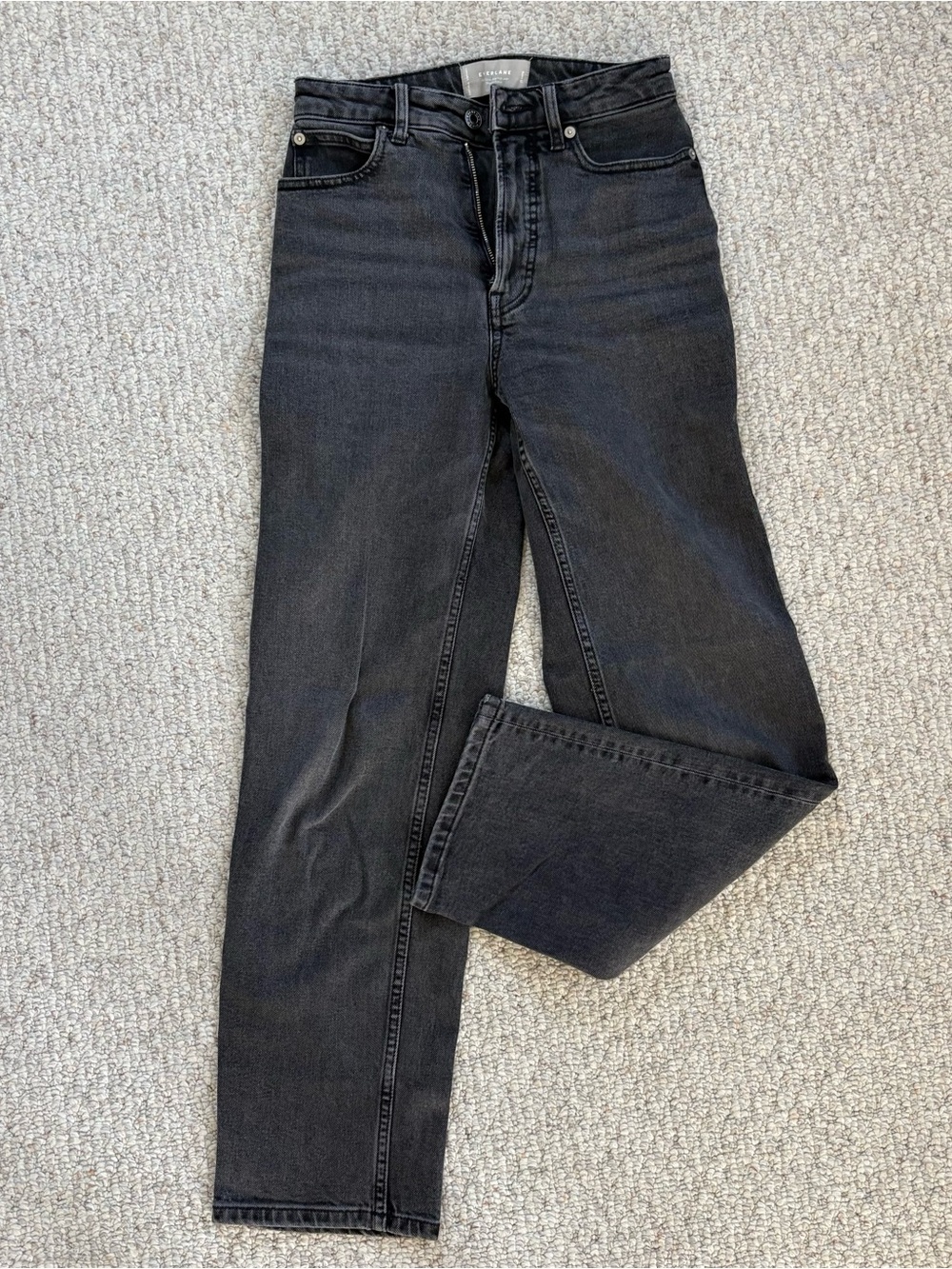 Everlane washed black curvy way high denim jeans